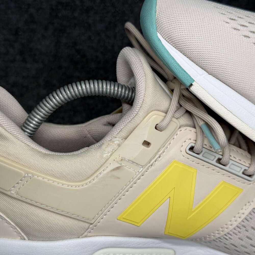 New Balance 247 v2 Running Shoes Women's Size 10 Tan Yellow Blue Athletic Retro - Picture 9 of 14
